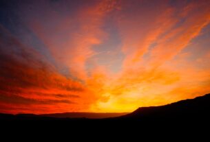 Photo Fiery sunset